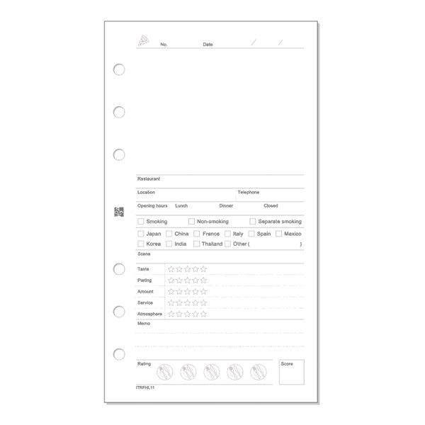 Itoya Holic Log Refill, Bible Size, Gourmet