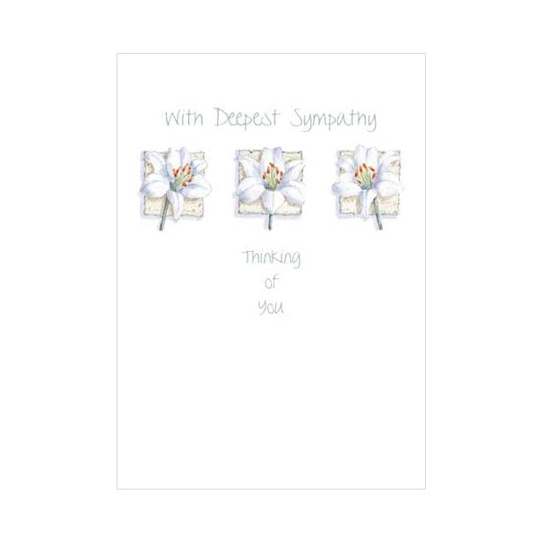 Ring Design Sympathy Card, FS107W (Lily Panel)