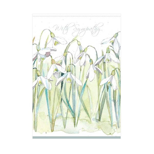 Ring Design Sympathy Card, GHS142W (Snowdrop)