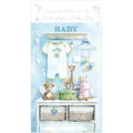 Ring Design Baby Card, IBC158W (Boy, Room)