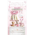 Ring Design Baby Card, IBC159W (Girl, Room)