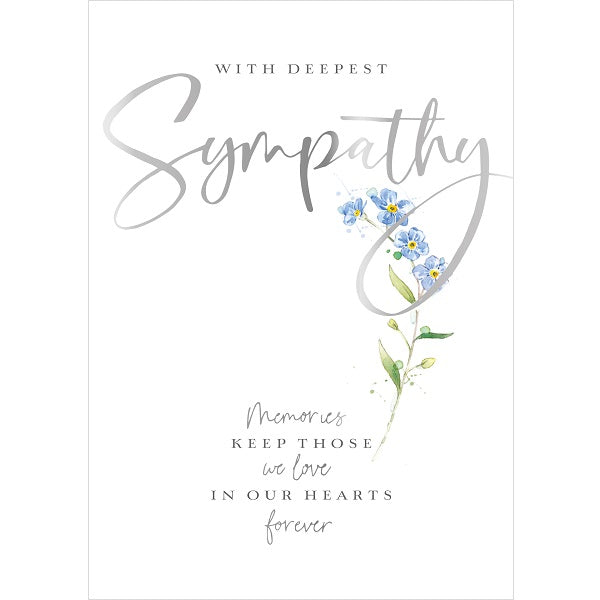 Ring Design Sympathy Card, GHS348 (Forget-Me-Not)