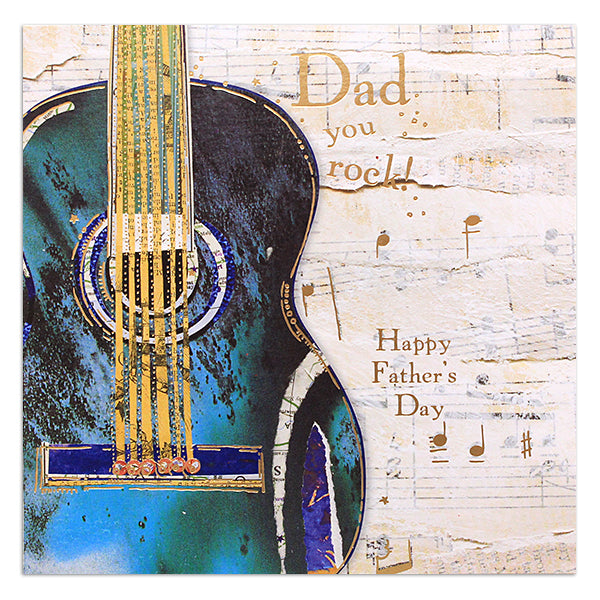 Paper Rose Father’s Day Card, MPF201 (Guitar)