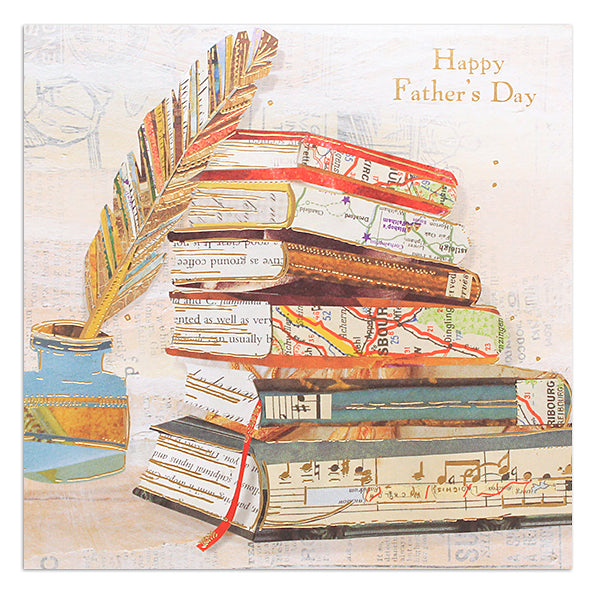 Paper Rose Father’s Day Card, MPF203 (Book and Quill)