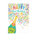 Paper Rose Birthday Card, KAG206 (Kaleidoscope, Sparkling Wine)