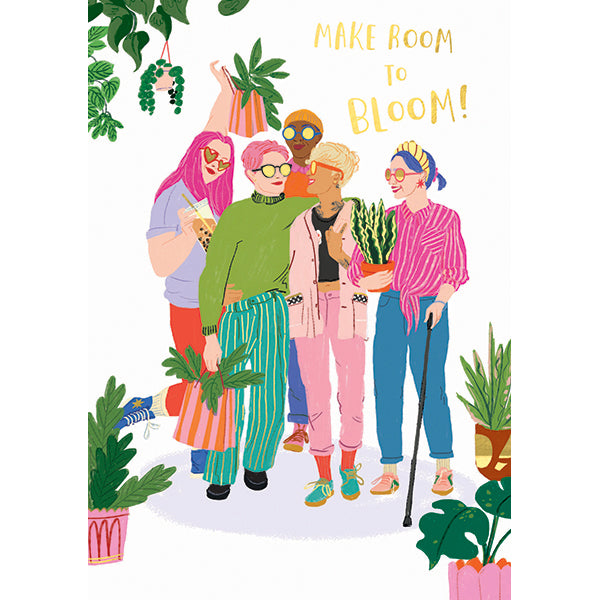 Paper Rose Blank Card, YGG209 (Go Girl, Let It Bloom)