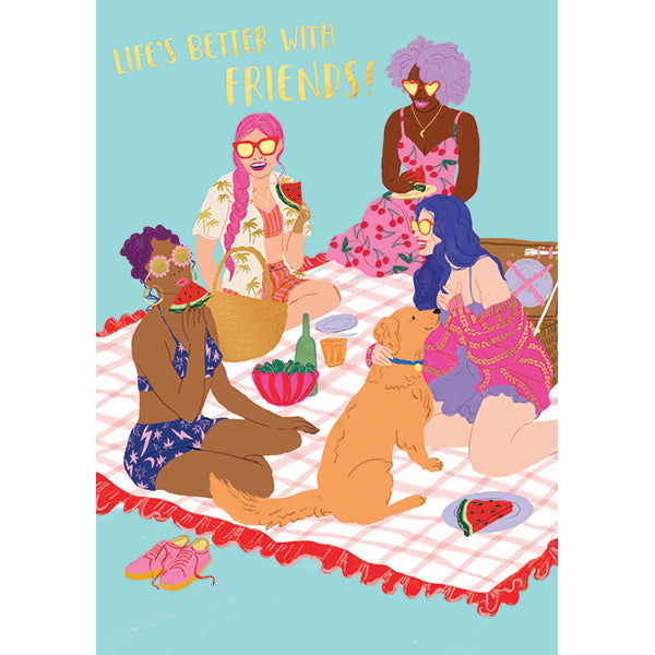 Paper Rose Blank Card, YGG211 (Go Girl, Picnic)