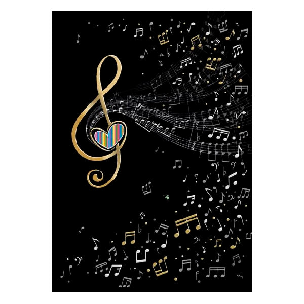 Bug Art Blank Card, M163 (Musical Notes)