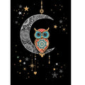 Bug Art Blank Card, M182 (Owl and Moon)