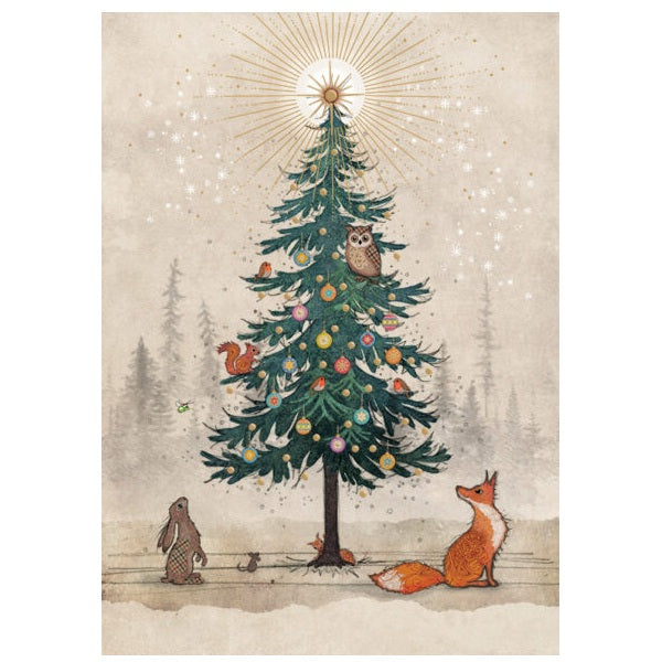 Bug Art Christmas Card, DC042 (Animal Tree)