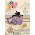 Bug Art Blank Card, H027 (Black Cat, Inside a Present)