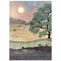 Bug Art Blank Card, K019 (Landscape, Three Rabbits)