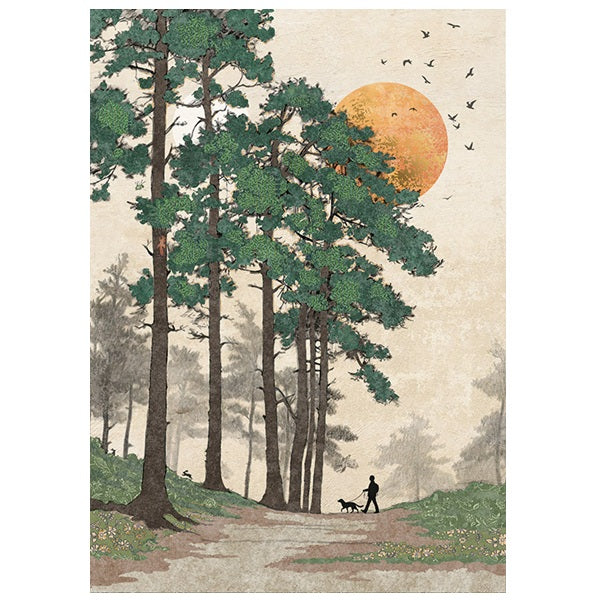Bug Art Blank Card, K026 (Landscape, Forest Walk)