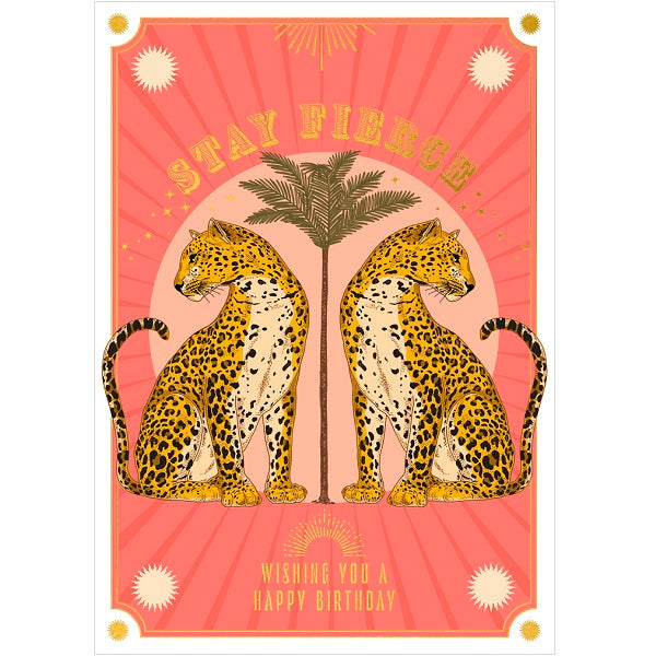 Art File Birthday Card, SL18A (Soulmate, Leopard)