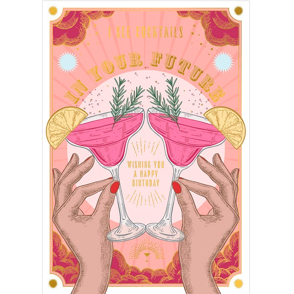 Art File Birthday Card, SL19A (Soulmate, Cocktail)