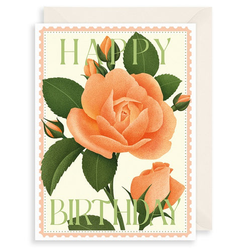 Art File Birthday Card, CB10A (Color Burst, Rose)