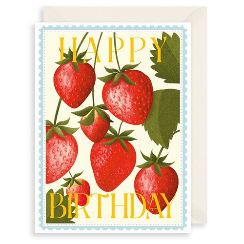 Art File Birthday Card, CB12A (Color Burst, Strawberry)