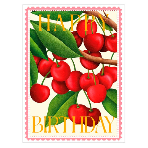 Art File Birthday Card, CB20A (Color Burst, Cherry)
