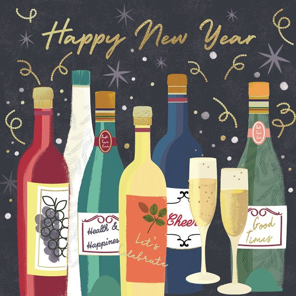 Laura Darrington Christmas Card, WD07 (Wonderland, Bottle)