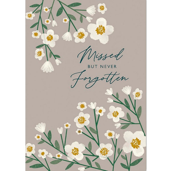 Laura Darrington Sympathy Card, ED06 (Eden, White Flowers)