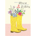 Laura Darrington Birthday Card, ED32 (Eden, Flowers in Boots)