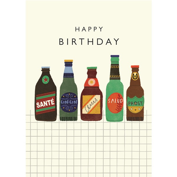 Laura Darrington Birthday Card, ED41 (Eden, Beer Bottle)