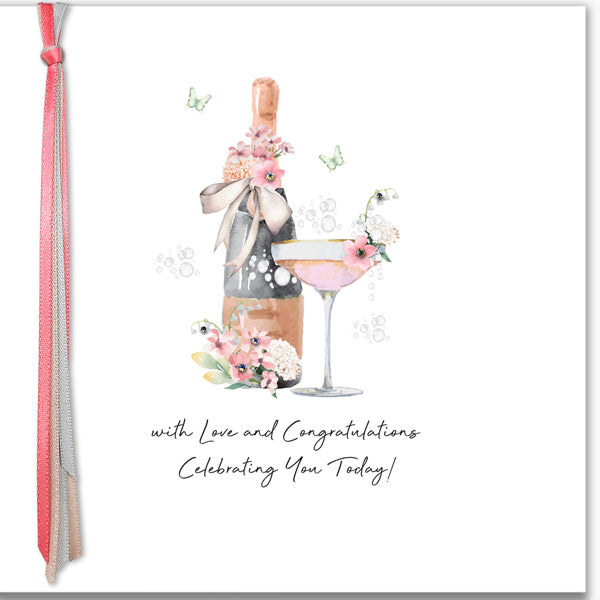 Five Dollar Shake Congratulations Card, RR80 (Champagne Bottle)