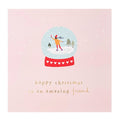 Megan Claire Christmas Card, HH16 (For a Friend, Skating Snow Globe)