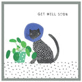 Cinnamon H Get Well Card, MG112 Margot (Elizabethan Collar)