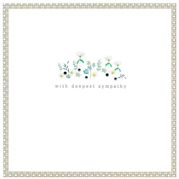 Cinnamon H Sympathy Card, PH63 Primrose Hill (Floral)