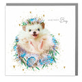 Laura Design Baby Card, SN-855 (Flowers, Hedgehog Boy)