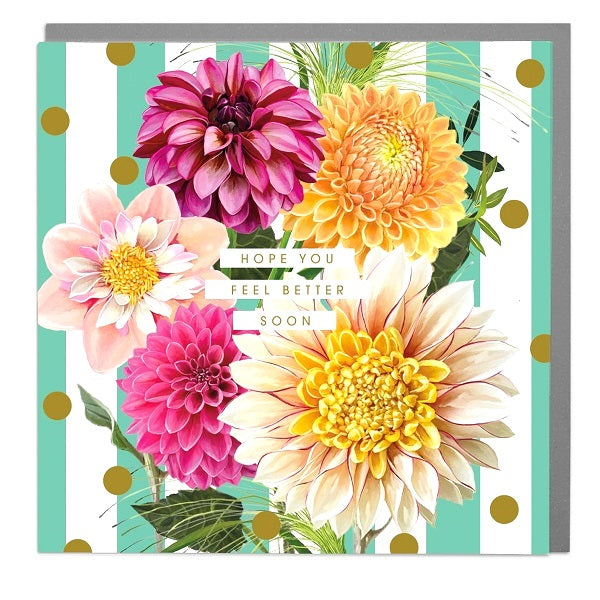 Laura Design Get Well Card, SN-936 (Dahlia, Mint)