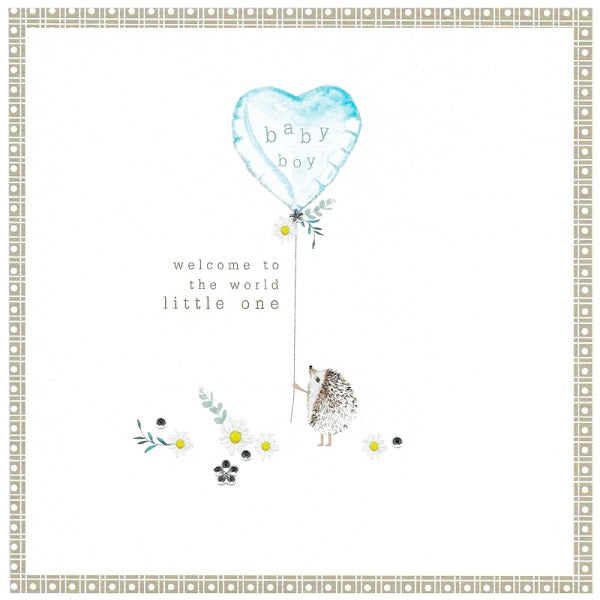 Cinnamon H Baby Card, PH85 (Hedgehog, Boy)
