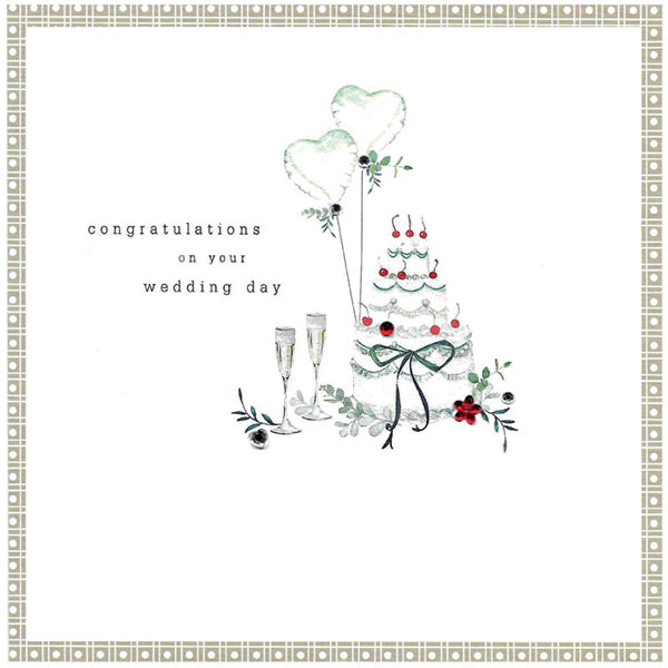 Cinnamon H Wedding Card, PH106 Primrose Hill (Cherry Cake)