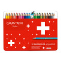 Caran d’Ache Swisscolor Watercolor Pencils, 30-Color Metal Tin